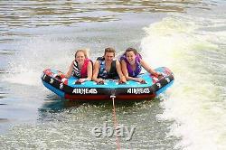 Airhead Griffin 3 Person Inflatable Winged Shaped Water Boating Towable Tube