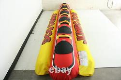 Airhead HD 5 Hot Dog Towable Tube w Padded Handles fits 1 To 5 Riders Red