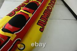 Airhead HD-5 Red Jumbo Hotdog 1-5 Rider Inflatable Towable Tube for Boating