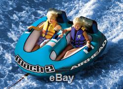 Airhead Mach 2 Cockpit Inflatable Water Tube 2 Rider Boat Tow Towable AHM2-2