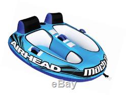 Airhead Mach 2 Cockpit Inflatable Water Tube 2 Rider Boat Tow Towable AHM2-2