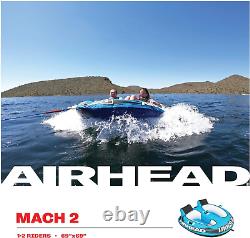 Airhead Mach 2 Rider Towable Tube for Boating And Watersports Blue 69 x 69