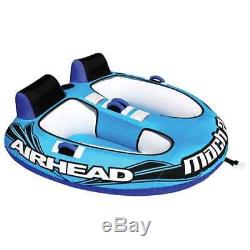 Airhead Mach Inflatable Double Rider Cockpit Towable Lake Water Tube (Open Box)