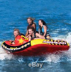 Airhead Mega Rock Star 6-Person Inflatable U-Shape Boat Towable Tube AHRS-6