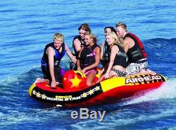 Airhead Mega Rock Star 6-Person Inflatable U-Shape Boat Towable Tube AHRS-6