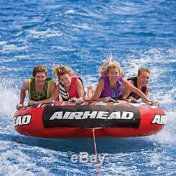 Airhead Mega Slice Inflatable Quadruple Rider Towable Tube Water Raft AHSSL-42