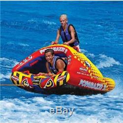Airhead Poparazzi 2 Double Rider Wing-Shaped Lake Boat Towable Tube (For Parts)