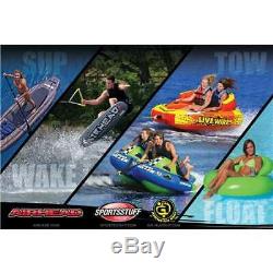Airhead Poparazzi 2 Double Rider Wing-Shaped Lake Boat Towable Tube (Open Box)