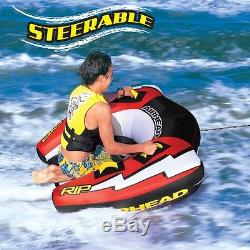 Airhead RIP II Inflatable Water Tube Steerable 1 Rider Boat Tow Towable AHRI-22
