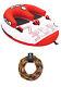 Airhead Riptide 2 Double Rider Inflatable Boat Towable Tube With 60-foot Tow Rope