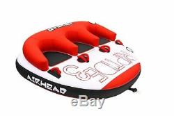 Airhead Riptide 3 Triple Rider Inflatable Boat Towable Backrest Tube AHRT-13