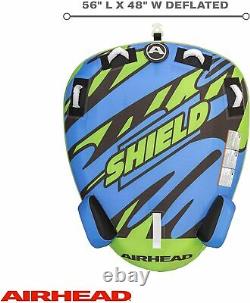 Airhead Shield 1 Passenger Person Rider Inflatable Towable Boat Tube Green