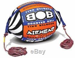 Airhead Slash II 2 Person Inflatable Tube + Bob Tow Rope Buoy Booster Ball