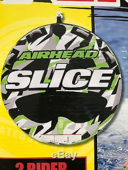 Airhead Slice Flat Inflatable Water Round Tube 2 Rider Boat Tow Towable AHSSL-22