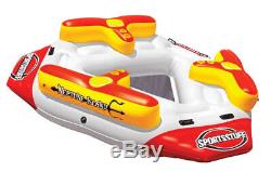 Airhead Sportsstuff Neptune Island 6 Person Inflatable River Float & Lounge Raft