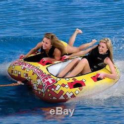 Airhead Transformer 2 Person Double Rider Inflatable Towable Lake Tube AHTF-2