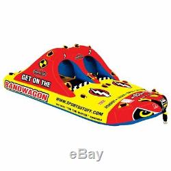 Bandwagon 2+2 Inflatable Towable Tube 4 Rider Fully Covered