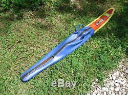 Beautiful Vintage Connelly Hook 65 Inlaid Wood Slalom Water Ski+ Carry Case