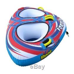 Boatworld Vortex Duo 2 Rider Inflatable Towable Ringo Donut Tube for Boat Jetski