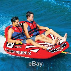 COCKPIT TUBE TOWABLE WATER SKI 2-Person Coupe Boat Inflatable Water Sports Pool