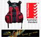 Calcutta Fishing Pfd Red Life Jacket Vest Kayak Or Canoe Angler Sit On Top Boat