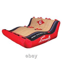 Connelly Big Easy 3 Person Inflatable Boat 2 Way Towable Lounge Inner Tube, Red