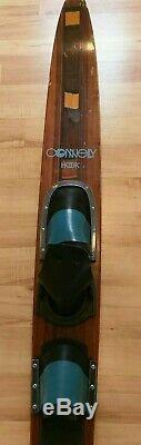 Connelly Hook 67 Vintage Classic Mahogany Wood Inlay Metal Comp Fin 63 ski