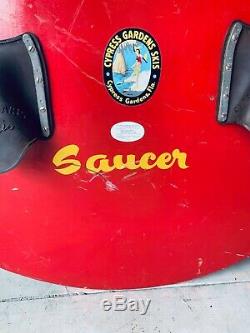 Cypress Gardens Flying Saucer Water Disc ski wake ufo mcm retro surf board