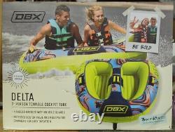DBX Delta 2 Person Towable Boat Tube 76x65, 4 Padded Handles New