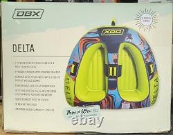 DBX Delta 2 Person Towable Boat Tube 76x65, 4 Padded Handles New