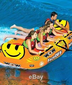 Faceoff 4 persons tube inflatable towable lounge water-ski WOW brand 15-1050