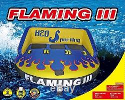 H2O Sporting Flaming III 1 2 3 Person Water Ski Tube Towable Sea Doo