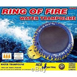 H2O Sporting Ring of Fire Water Trampoline 10'8 Bounce Platform Inflatable Safe