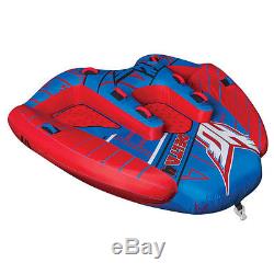 HO SPORTS DELTA 4 4 PERSON WATER SPORTS TOWABLE TUBE RED/BLUE WITH ROPE NEW