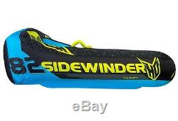 HO Sports Sidewinder 3 Person Towable Tube Water Raft with 60' Tow Rope & Pump