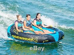 HO Sports Sidewinder 3 person Towable, NO TAX, Electric Pump, 60' Tube Tow Rope