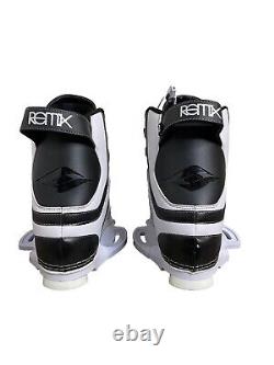 Hyperlite Wake Board Remix Binding Boots Sz 10-14 White Black