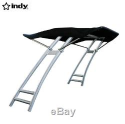 Indy Max forward facing boat wakeboard tower anodized w indy max foldable bimini