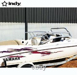 Indy Max forward facing boat wakeboard tower anodized w indy max foldable bimini