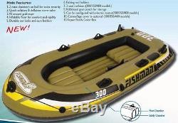 Inflatable Boat Inflatable Dinghy 3 People Fishing Boat With Oars