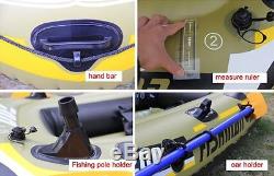 Inflatable Boat Inflatable Dinghy 3 People Fishing Boat With Oars