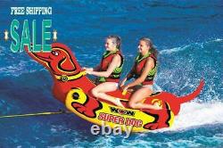 Inflatable Boat Towable Tube Super Dog Water Sports Lake River 1 to 2 Rider New