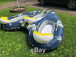 Inflatable Nautica 3 person rider boat water tube