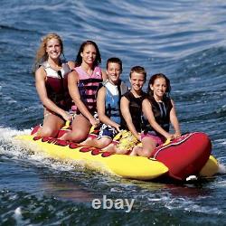 Inflatable Towable 2/3/5 Person Hot Dog Fun Tube Ski Water Lake Raft Banana Ride