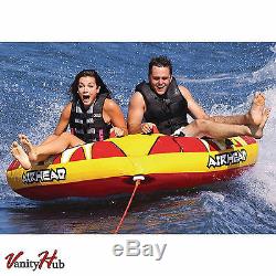Inflatable Towable 2 Person Water Tube Raft Tow Ski Rider Float Boat River Lake