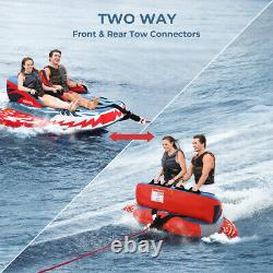 Inflatable Towable 2 Person Water Tube Raft Tow Ski Rider Float Boat River Lake