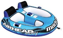 Inflatable Towable Float Water Sport Ski Tube Airhead 2 Rider Jet Boat Tow Raft