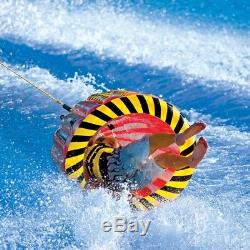 Inflatable Towable Tube Bullet-Shaped Water Raft Tubing Ski Boat Outdoor Sports