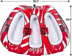 Inflatable Towable Water Tube Cockpit-Style Boating 3-Person Water Sport Summer