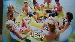 Inflatable water ski tube party island 8 person sevylor + pump